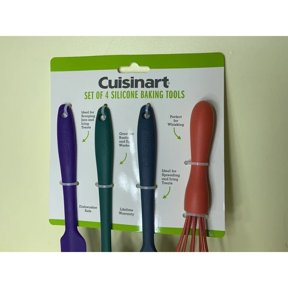 Cuisinart Set of 4 Silicone Baking Tools 8” NEW